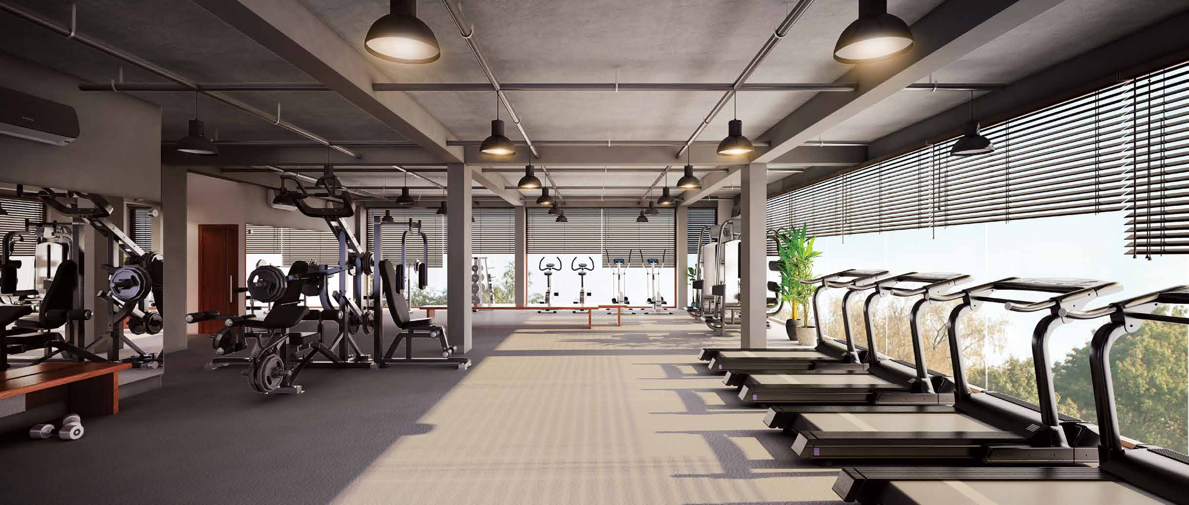 Srijan Eternia well-equipped AC gymnasium